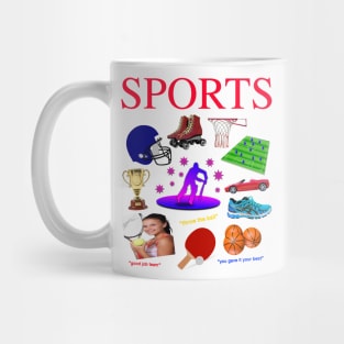 SPORTS! - Cool 90's Design For Those Who Like To Throw The Ball Mug